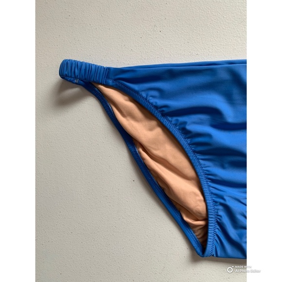 J Crew Scrunchie Strap Bikini Bottom Size XL Full Coverage Sail Blue NWT - Picture 3 of 14